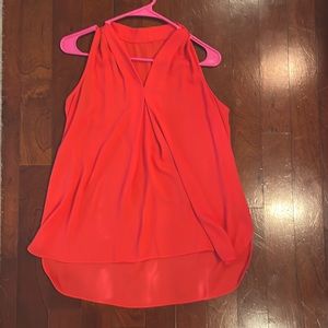 TJ Maxx Burnt Orange Sleeveless Flowy Blouse